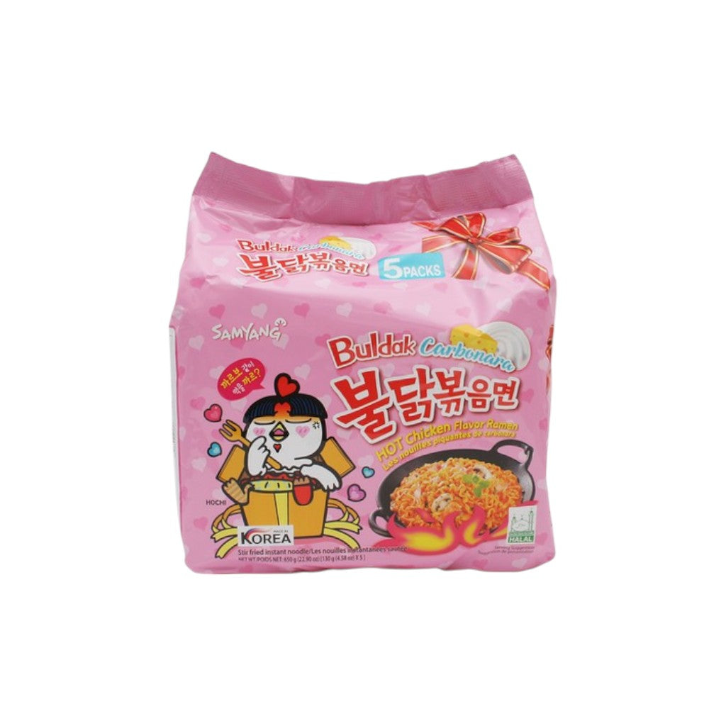 Buldak Hot Chicken Carbonara Ramen 5er-Pack, 650 g