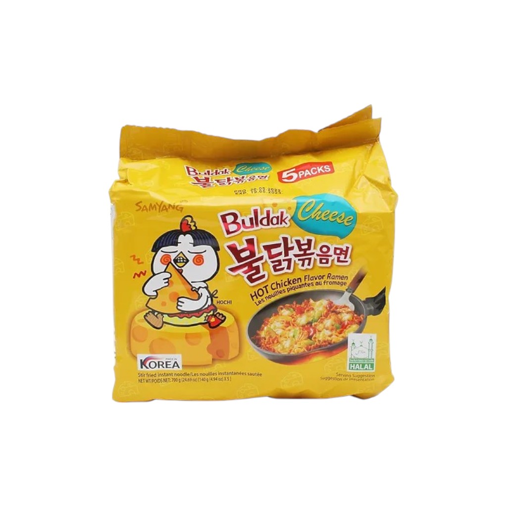 Buldak Hot Chicken Cheese Ramen 5er-Pack, 700 g