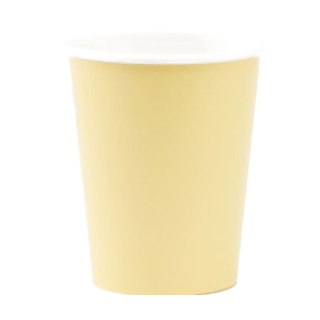Einwegbecher 250ml, 8 Stück | Gelb