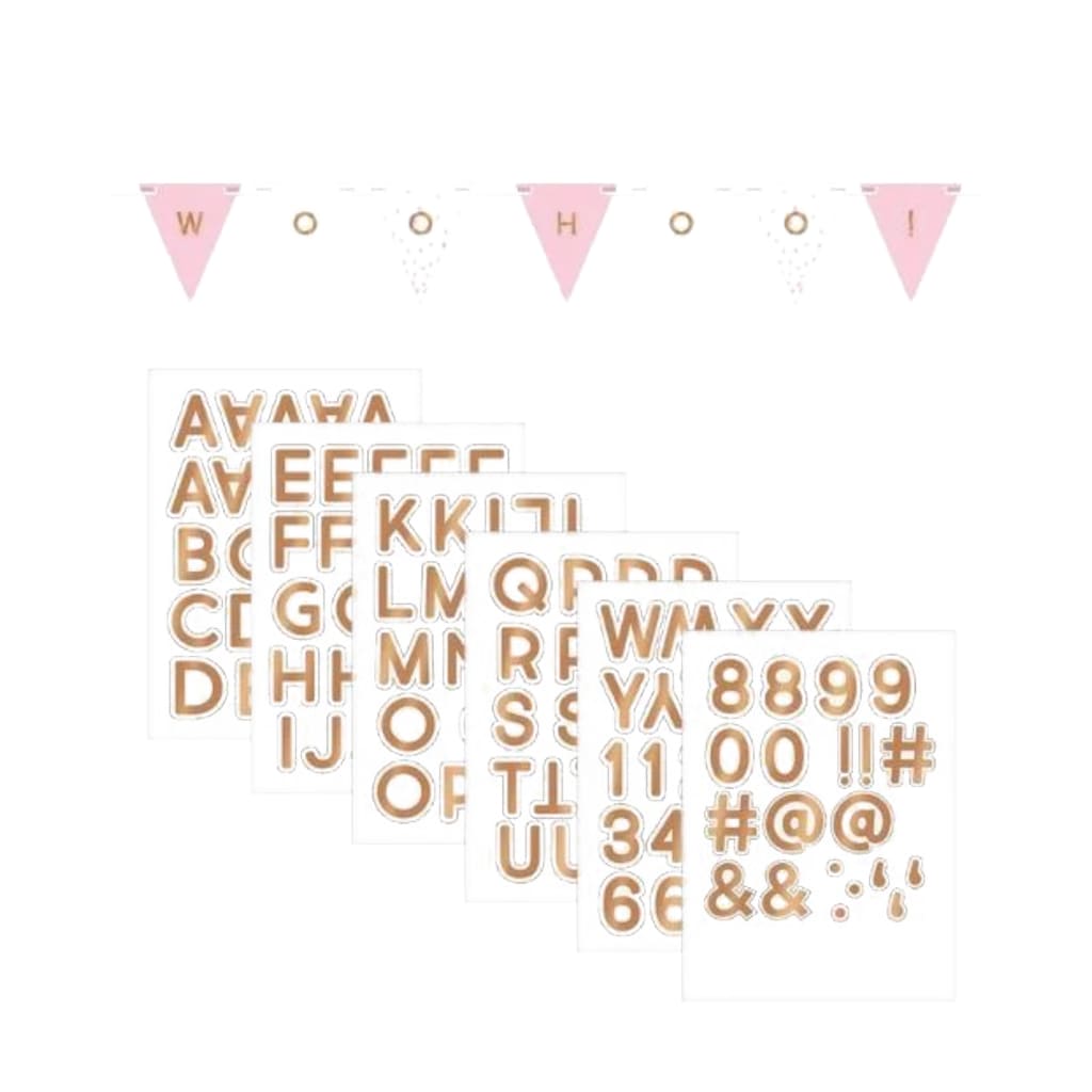 Wimpelkette personalisierbar Papier 457 x 17,7 cm