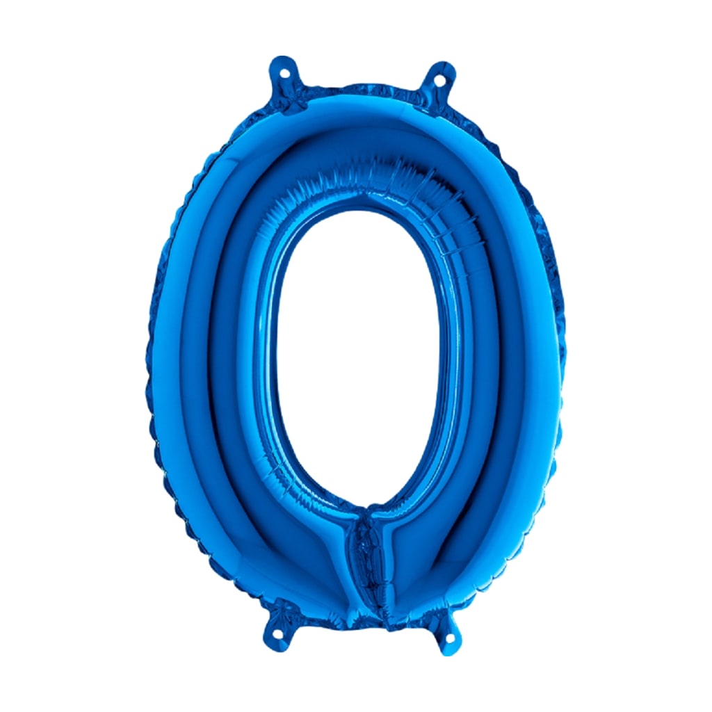 Happy Birthday Ballon Zahl Blau, 66 cm | 0