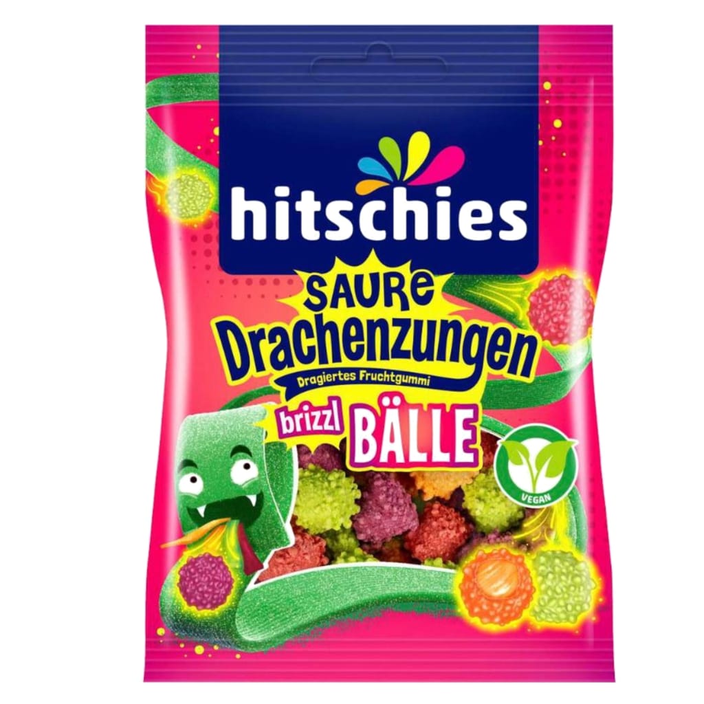 Hitschies Saure Drachenzungen brizzl Bälle, 100g