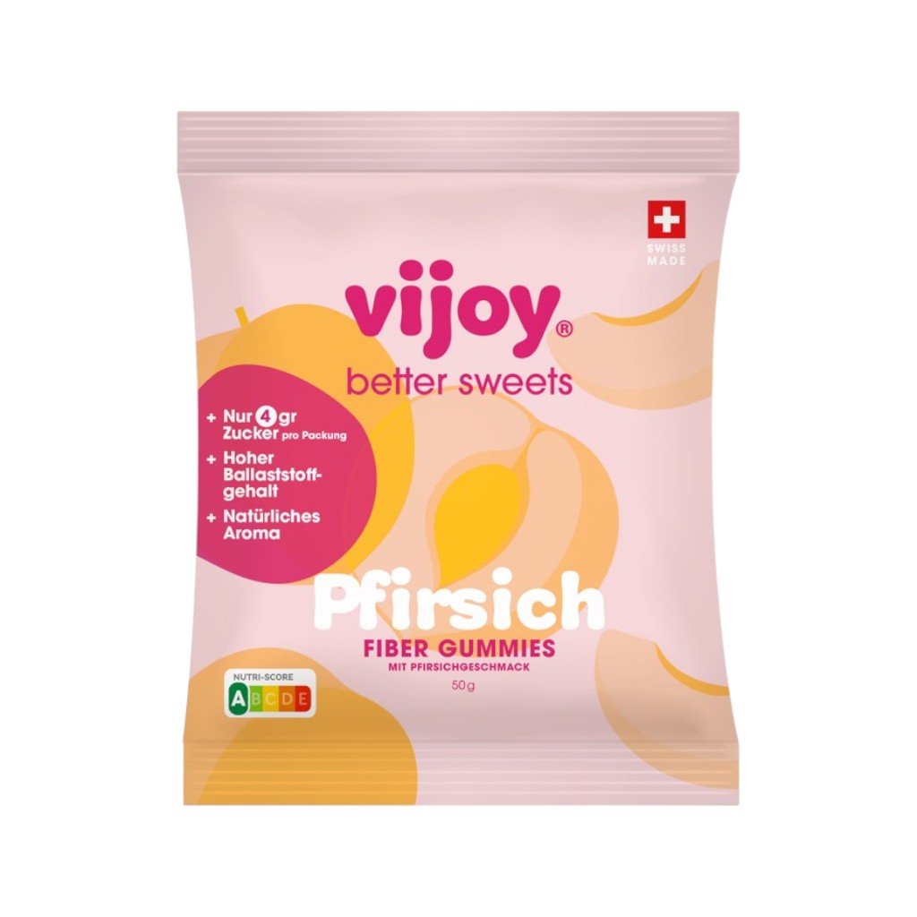 vijoy Fiber Gummies Pfirsich, 50g