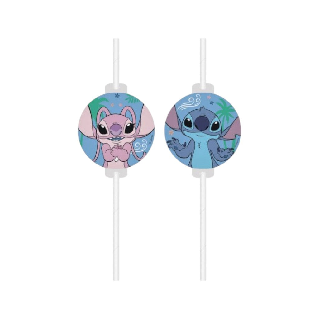 Strohhalm Stitch & Angel, 4 Stück