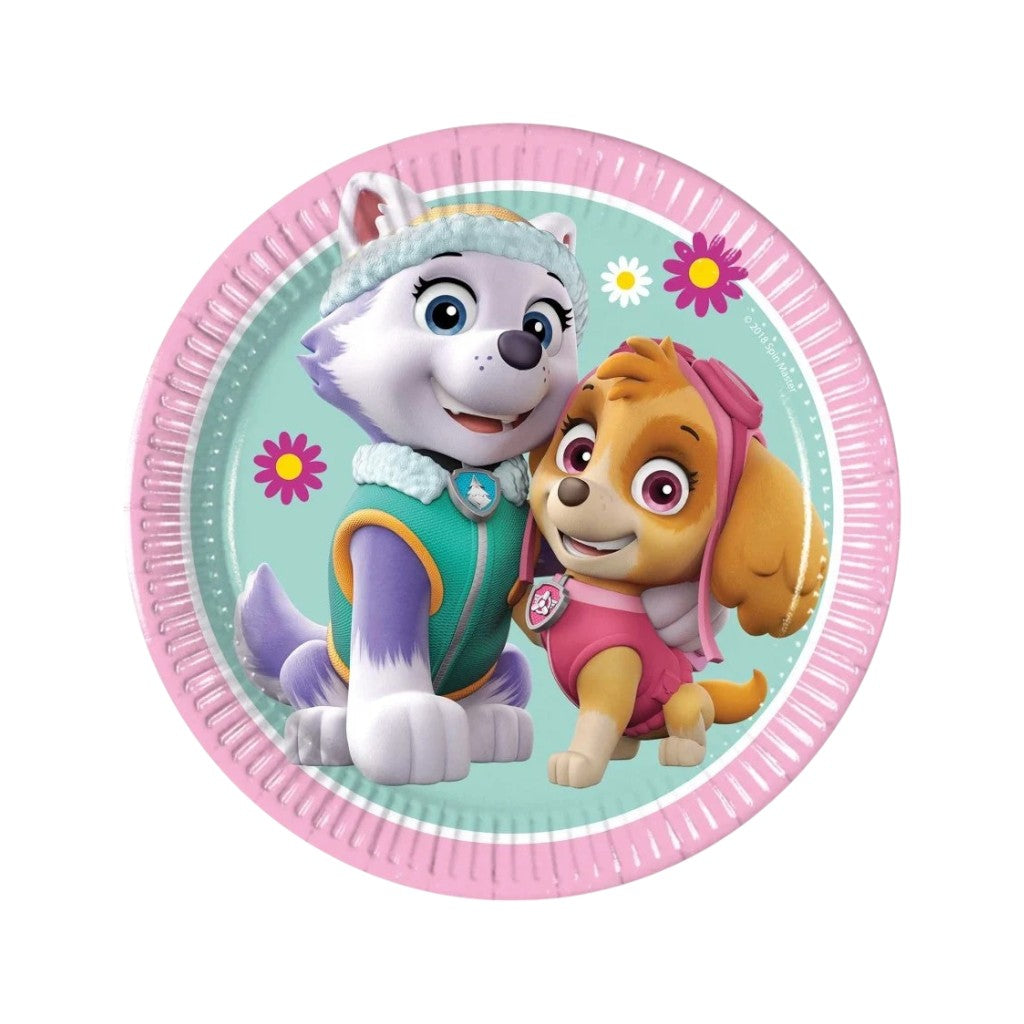 Einwegteller Paw Patrol Skye und Everest 20cm, 8 Stück