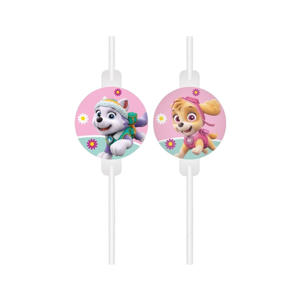 Strohhalm Paw Patrol Skye und Everest, 4 Stück