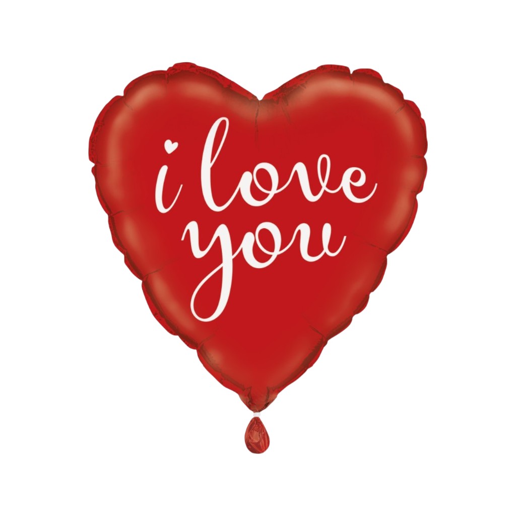 I Love You Herz Folienballon, 45cm