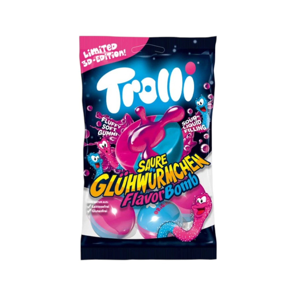 Trolli Flavor Bomb Saure Glühwürmchen, 75g