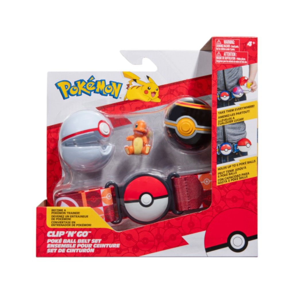 Pokémon Clip'n'Go Poke Ball Belt Set Charmander