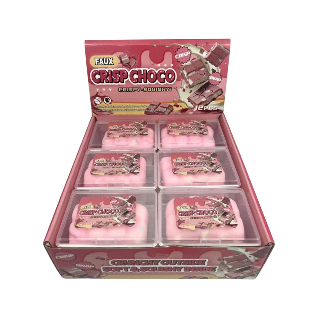 Crispy Squishy Faux Crisp Choco Rosa/ Weiss, 1 Stück