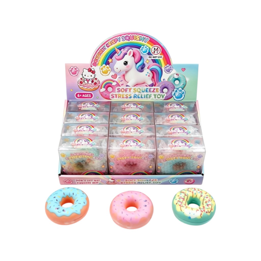 Crackly Wax Donut Squishy, 1 Stück