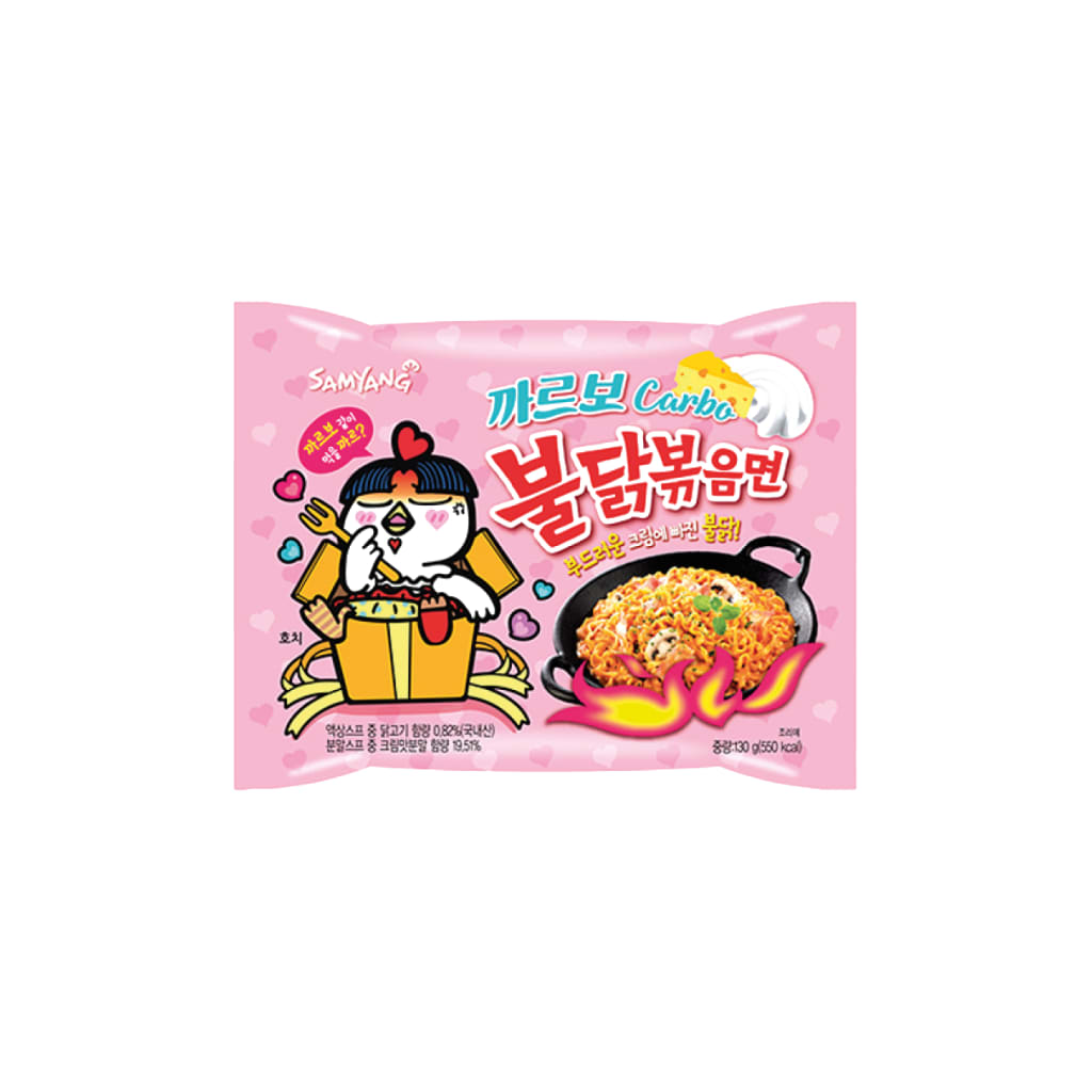 Buldak Ramen Noodles Hot Chicken Carbonara, 130g