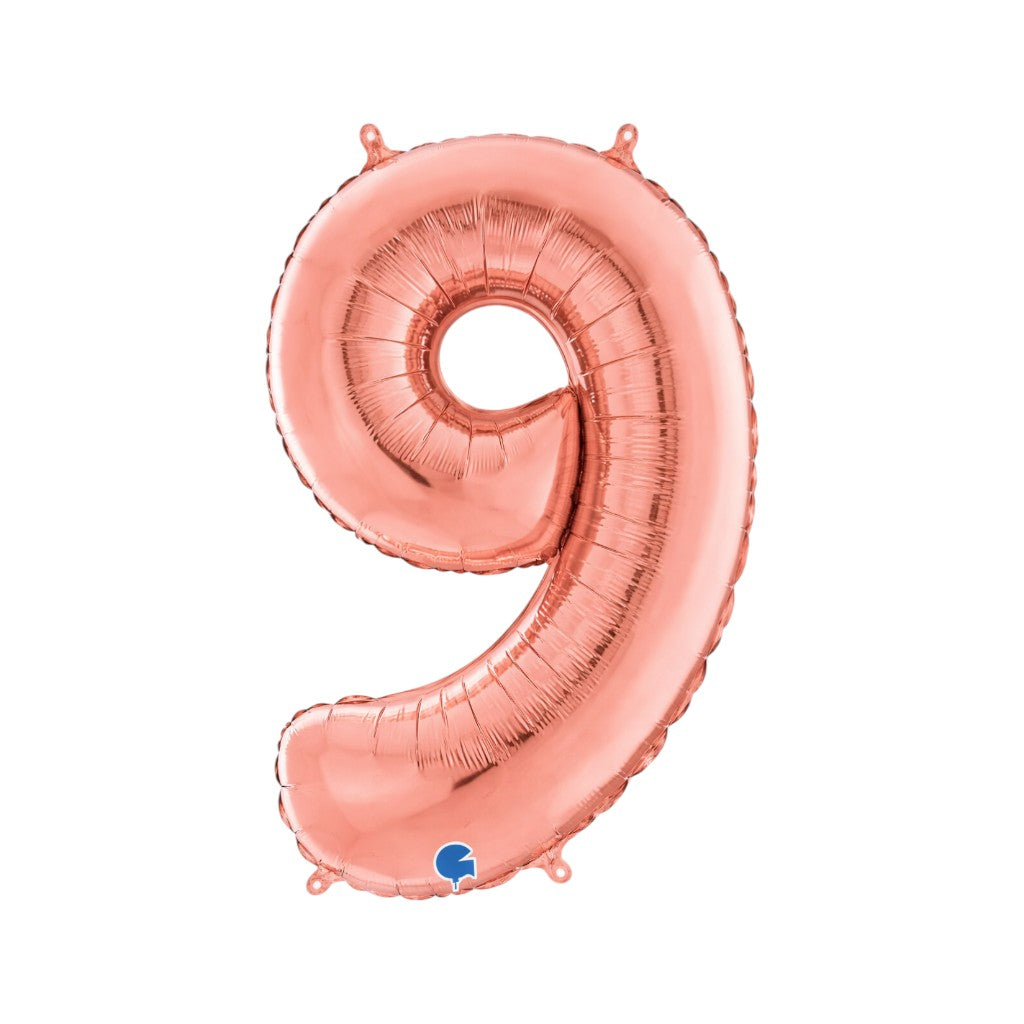Ballon Zahlen Rosé , 35 cm | 9