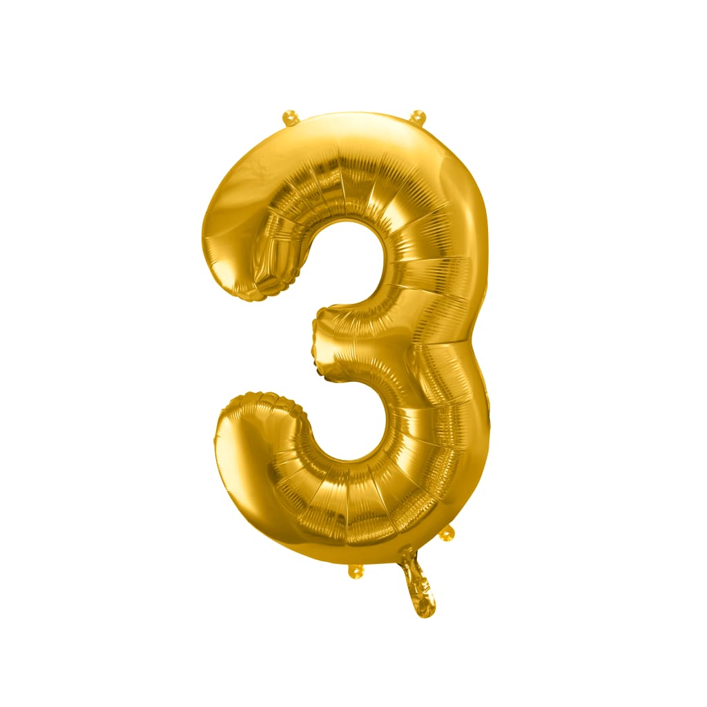 Ballon Zahlen Gold, 86 cm | 3