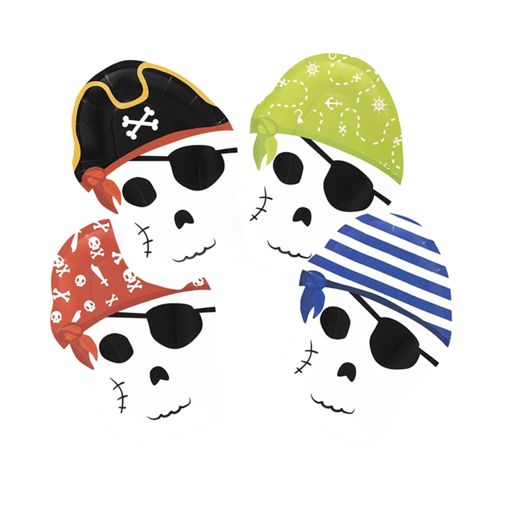 Einwegteller Pirates, 8 Stück