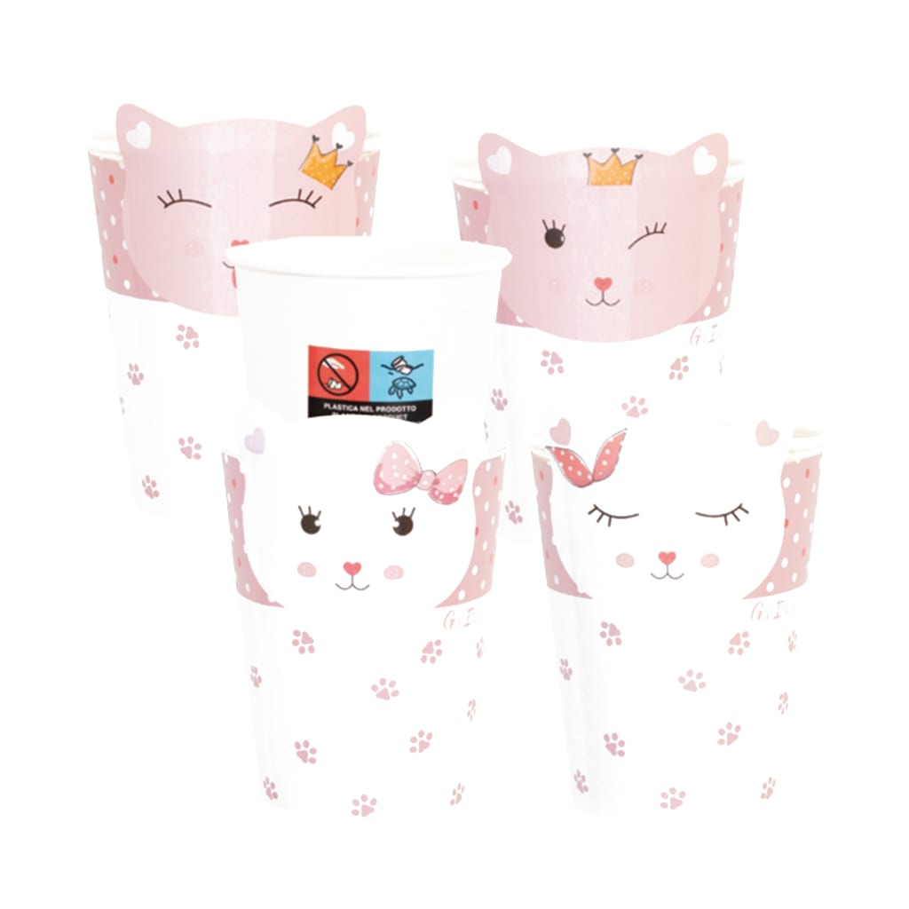 Einwegbecher Lady Kitty, 8 Stück