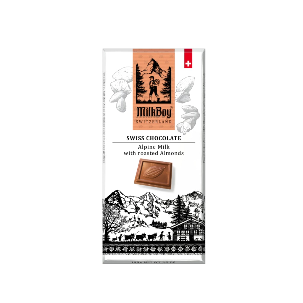 Milkboy Swiss Chocolates Roasted Almonds, 85g