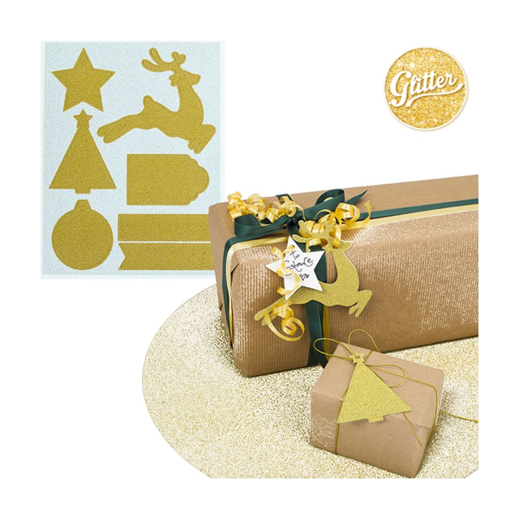 Christmas Gold - Sticker, 14 Stück
