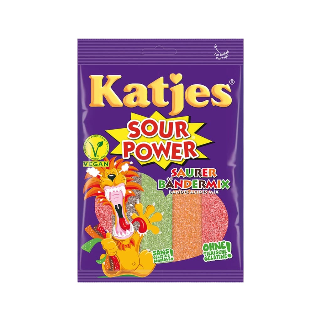 Katjes Sour Power saure Bändermix, 200g