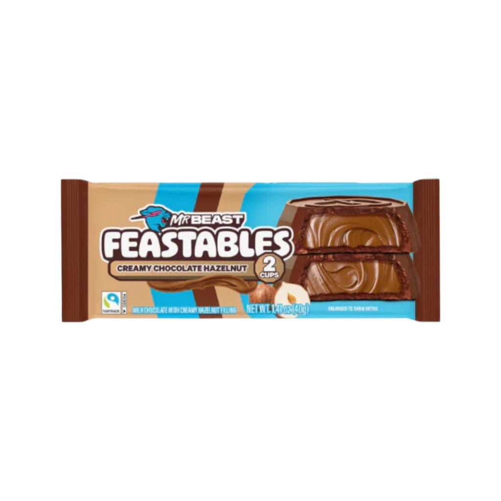 Mr. Beast Feastables Creamy Chocolate Hazelnut Cups, 40g