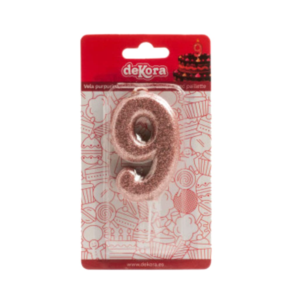 Geburtstagskerze Glitzer | 9